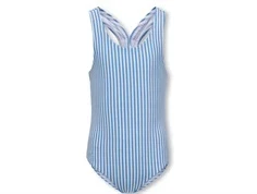 Kids ONLY azure blue/cloud dancer stribet badedragt